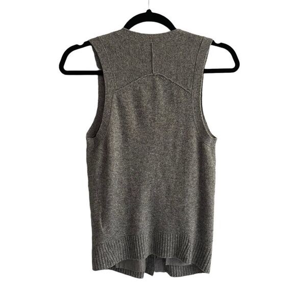BANANA REPUBLIC Grey Wool Cashmere Sleeveless Button Front Cardigan Vest XS - Picture 2 of 3